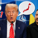 Donald Trump saat konferensi pers bersama Volodymyr Zelensky usai melakukan salah ucap dengan menyebut Iran sebagai "Republik Islam Jepang