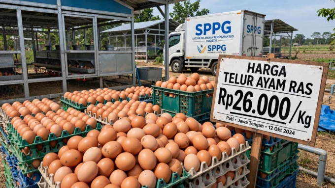 harga telur Pati Rp26 ribu diserap SPPG.