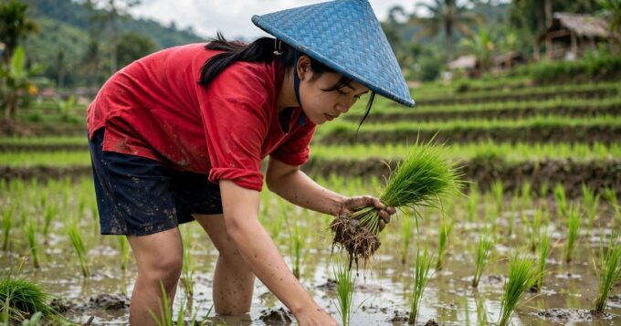 Padi biosalin tahan salinitas di lahan terdampak rob Batang