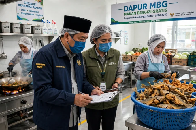 Plt Bupati Pati sidak dapur MBG di Cluwak, periksa kualitas ikan lele dan bahan makanan